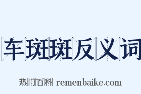 车斑斑反义词是什么意思的图片